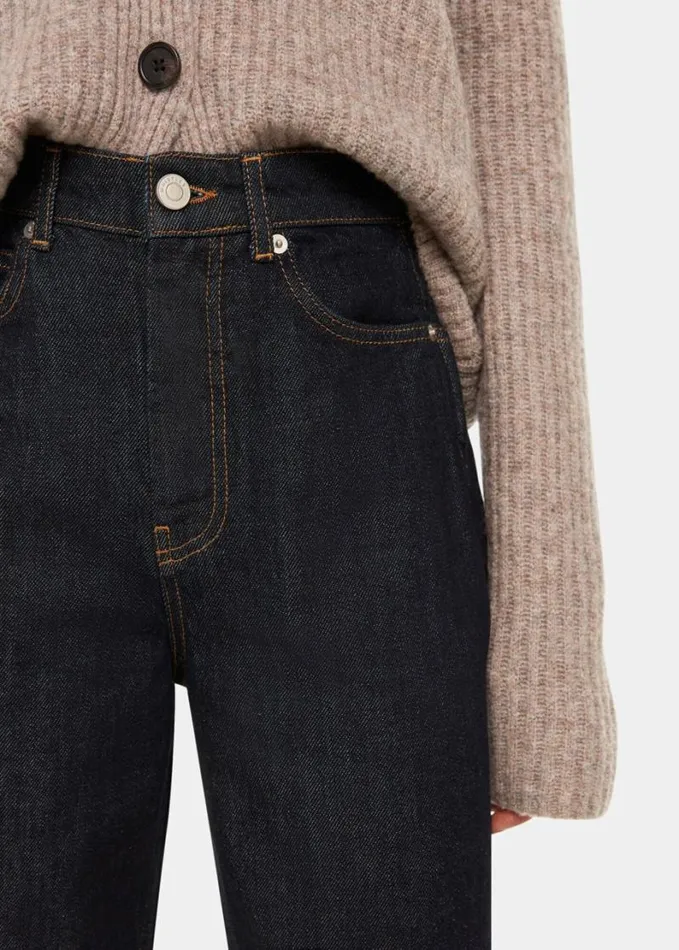 Whistles Authentic Barrel Leg Jean Dark Denim Women Pants