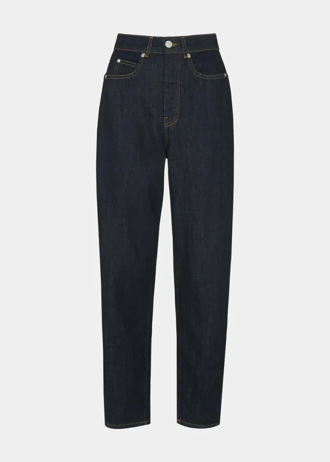 Whistles Authentic Barrel Leg Jean Dark Denim Women Pants