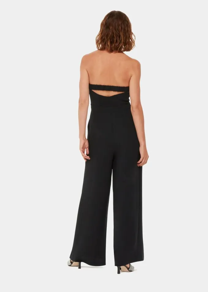 Whistles Brianna Bandeau Jumpsuit Black Women Jumpsuits