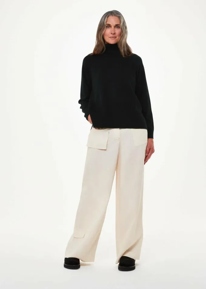 Whistles Cashmere Roll Neck Black Women Sweaters and Cashmere