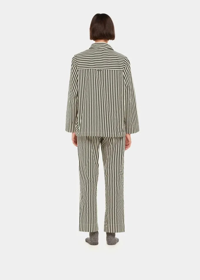 Whistles Cotton Stripe Pyjama Bottom Blackmulti Women Gifting