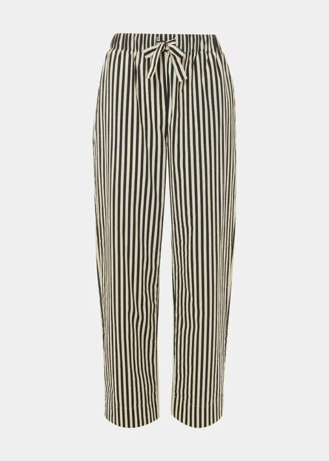 Whistles Cotton Stripe Pyjama Bottom Blackmulti Women Gifting