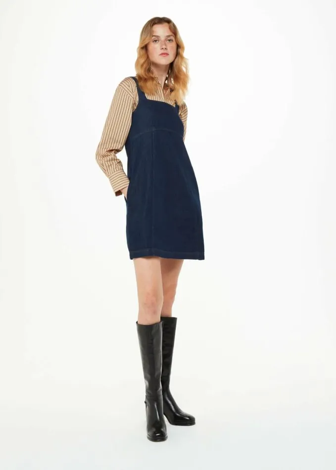 Whistles Denim Pinafore Dress Denim Women Dresses