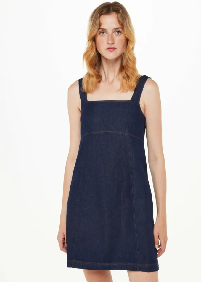Whistles Denim Pinafore Dress Denim Women Dresses
