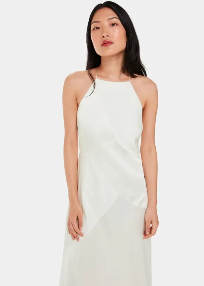 Whistles Eileen Silk Wedding Dress Ivorymulti Women Dresses
