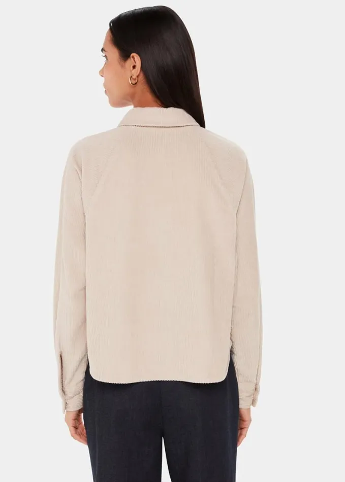 Whistles Jumbo Cord Shirt Ivory Women Tops