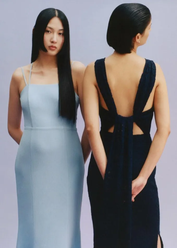 Whistles Lace Tie Back Maxi Dress Navy Women Dresses