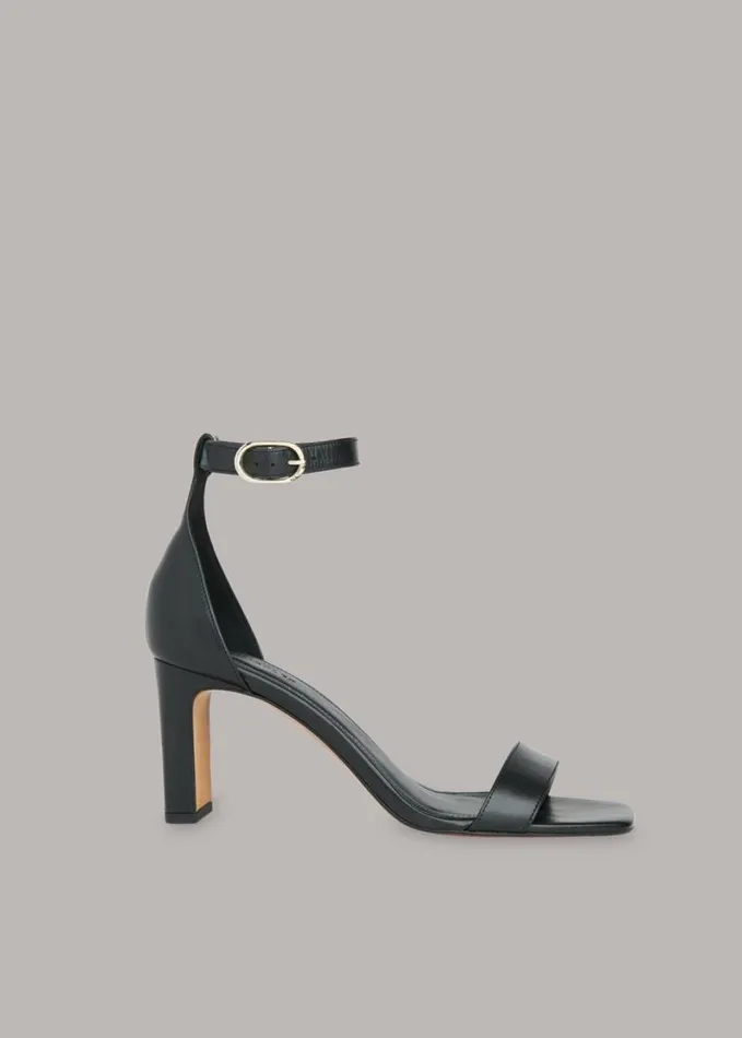 Whistles Lena Heeled Sandal Black Women Heels