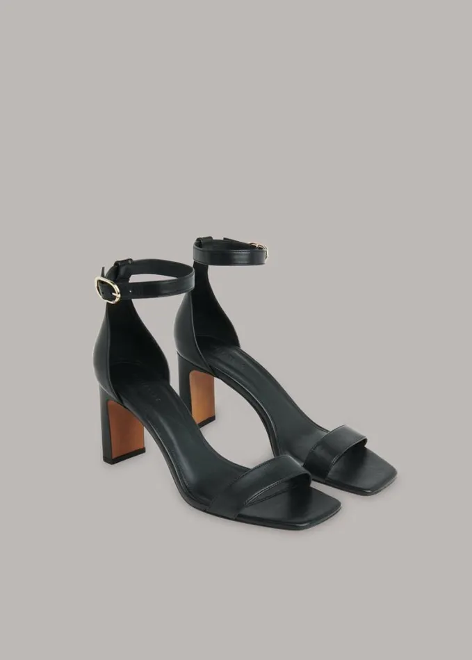 Whistles Lena Heeled Sandal Black Women Heels