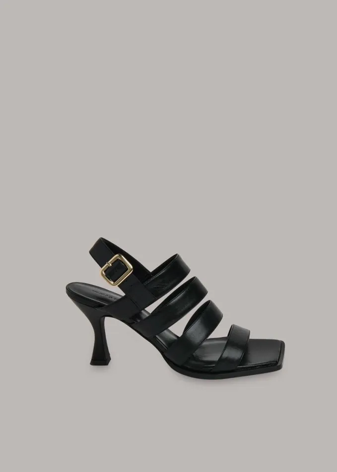 Whistles Marren Heeled Sandal Black Women Sandals