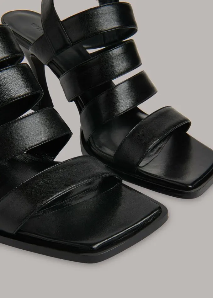 Whistles Marren Heeled Sandal Black Women Sandals