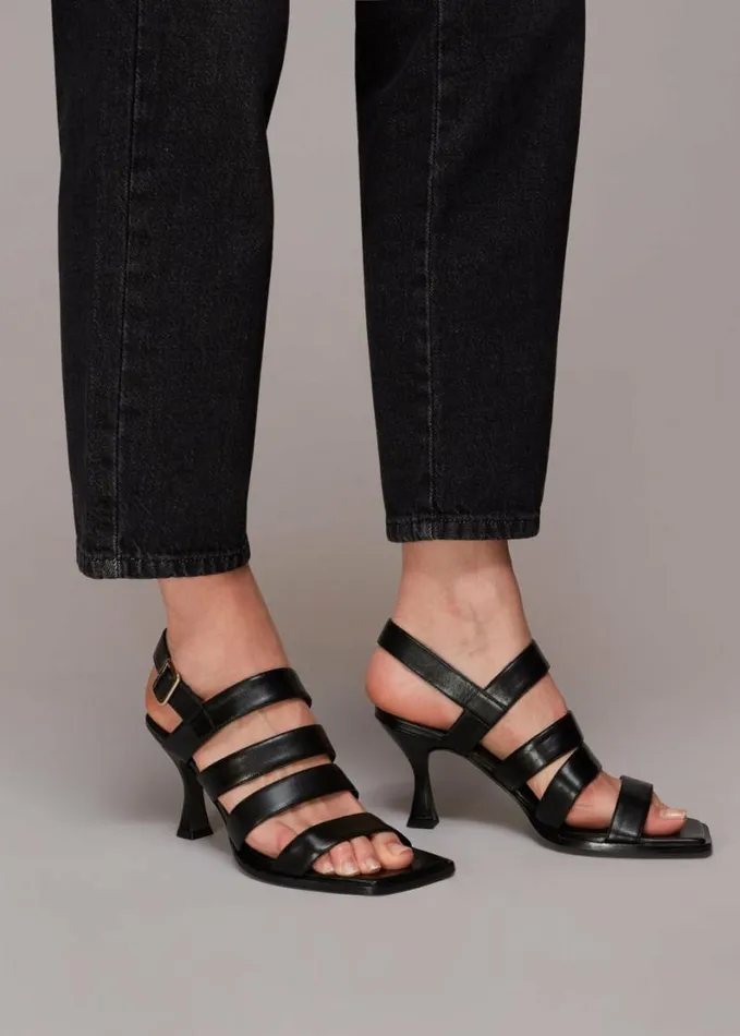 Whistles Marren Heeled Sandal Black Women Sandals