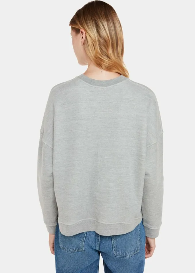 Whistles Merci Logo Sweat Grey Women Tops