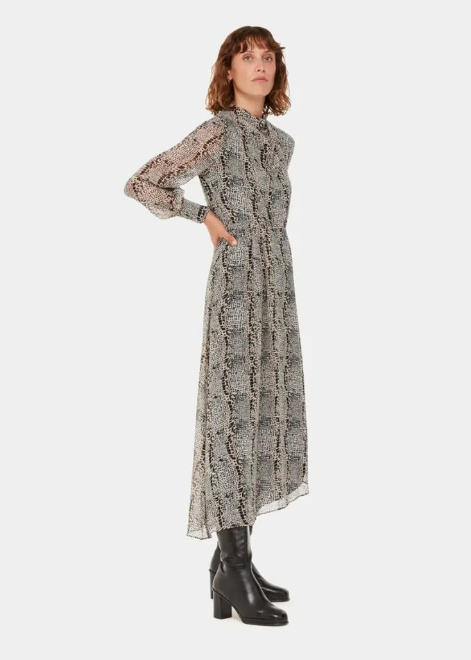 Whistles Optical Snake Meg Dress Multicolour Women Dresses