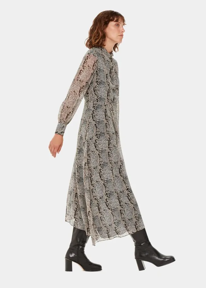 Whistles Optical Snake Meg Dress Multicolour Women Dresses