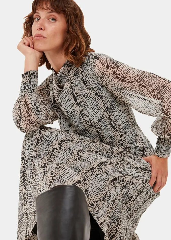 Whistles Optical Snake Meg Dress Multicolour Women Dresses