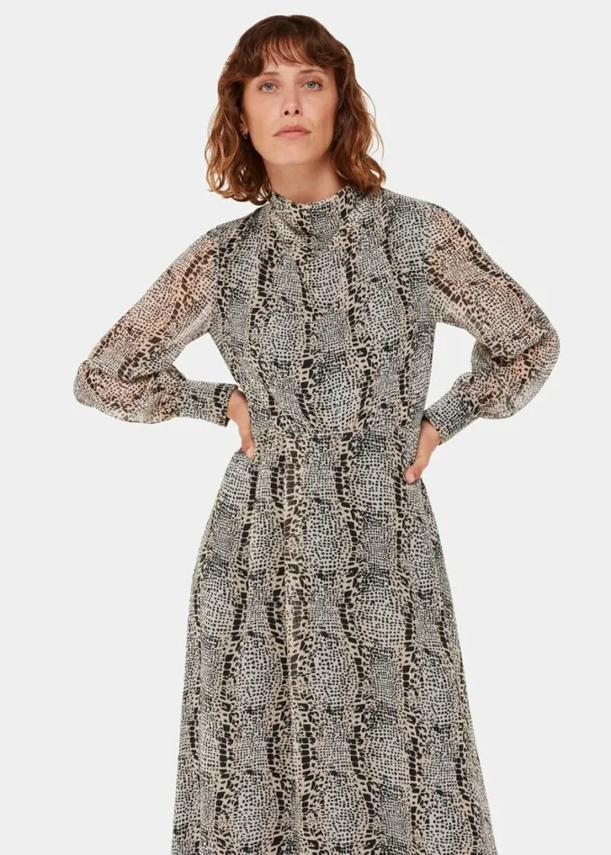 Whistles Optical Snake Meg Dress Multicolour Women Dresses
