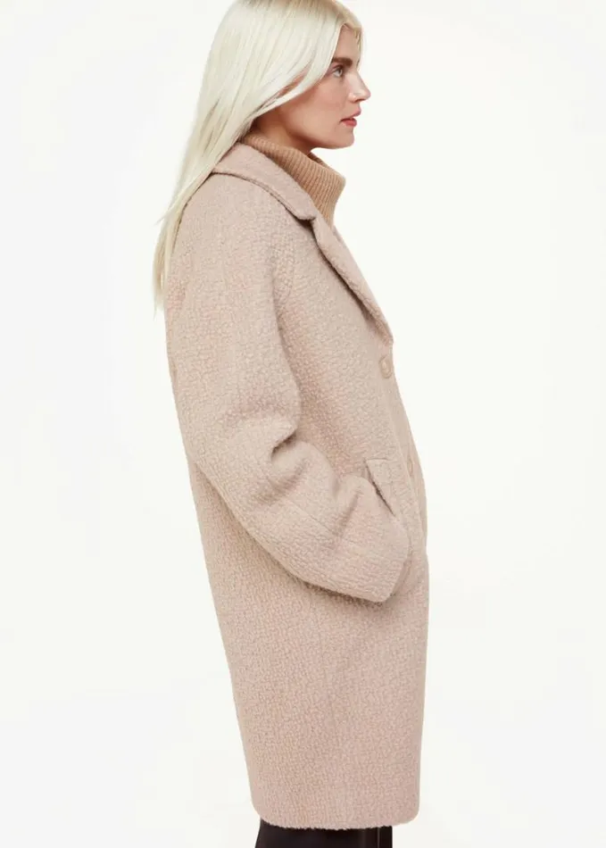 Whistles Petite Anita Wool Boucle Coat Oatmeal Women Petite Coats and Jackets Whistles Petite Anita Wool Boucle Coat Oatmeal Women Petite Coats and Jackets