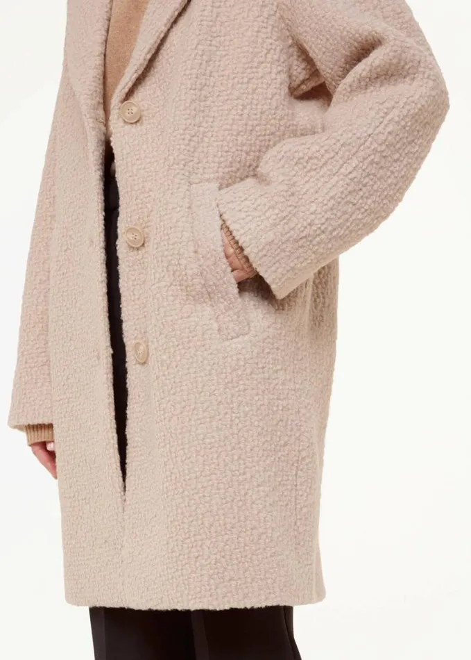 Whistles Petite Anita Wool Boucle Coat Oatmeal Women Petite Coats and Jackets Whistles Petite Anita Wool Boucle Coat Oatmeal Women Petite Coats and Jackets