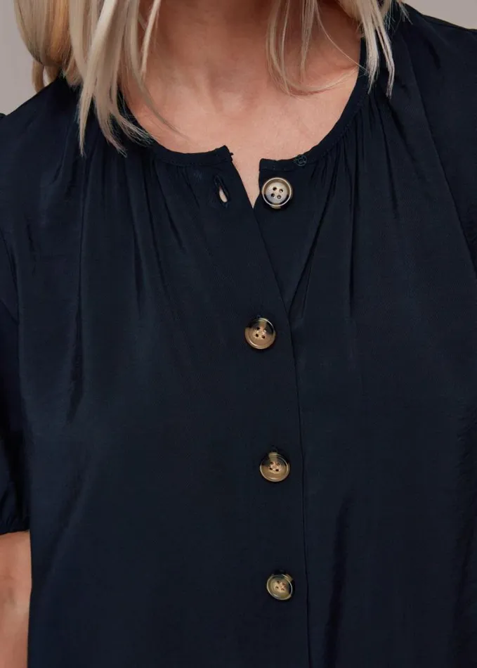 Whistles Petite Frankie Button Through Dress Navy Women Petite Dresses and Jumpsuits Whistles Petite Frankie Button Through Dress Navy Women Petite Dresses and Jumpsuits