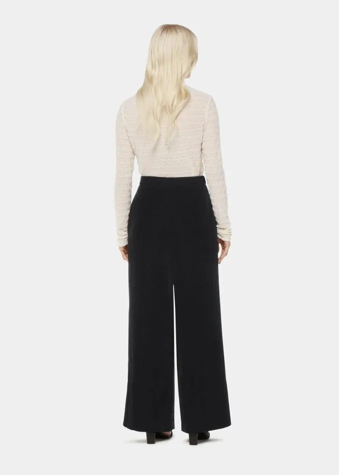 Whistles Petite Full Length Velvet Trouser Black Women Petite Pants and Jeans Whistles Petite Full Length Velvet Trouser Black Women Petite Pants and Jeans
