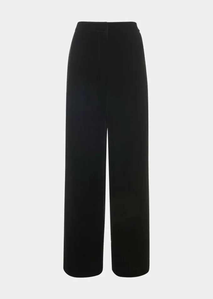 Whistles Petite Full Length Velvet Trouser Black Women Petite Pants and Jeans Whistles Petite Full Length Velvet Trouser Black Women Petite Pants and Jeans