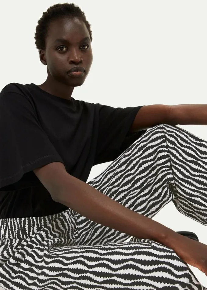 Whistles Petite Optical Rope Cropped Trouser Blackwhite Women Petite Dresses and Jumpsuits Whistles Petite Optical Rope Cropped Trouser Blackwhite Women Petite Dresses and Jumpsuits