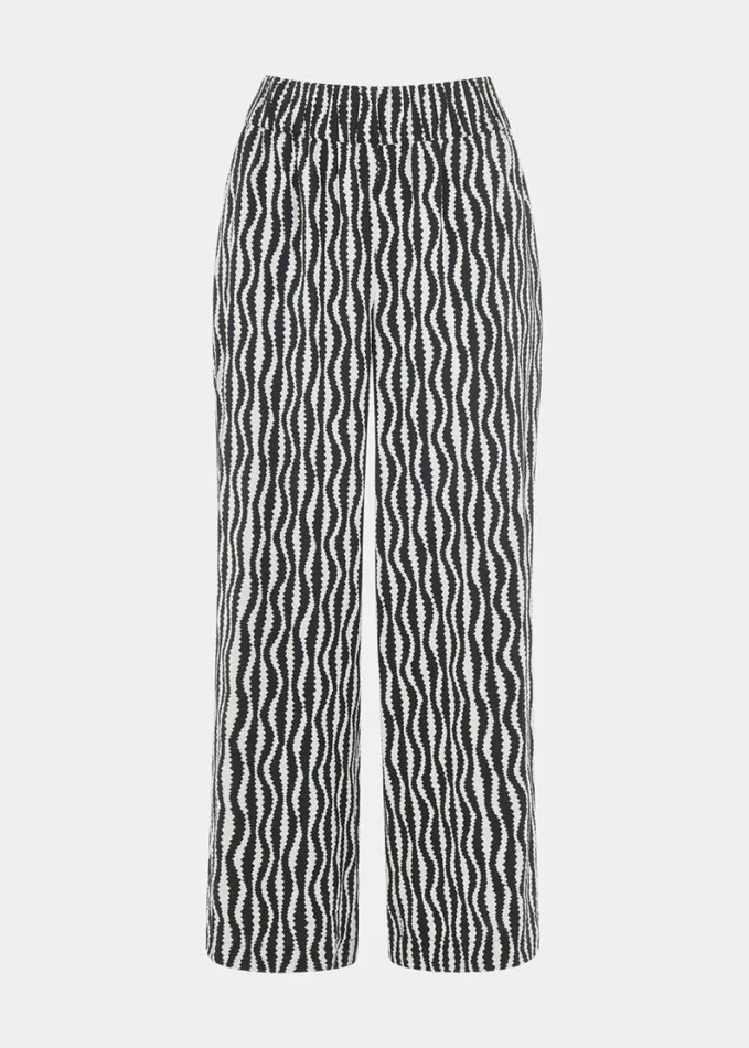 Whistles Petite Optical Rope Cropped Trouser Blackwhite Women Petite Dresses and Jumpsuits Whistles Petite Optical Rope Cropped Trouser Blackwhite Women Petite Dresses and Jumpsuits