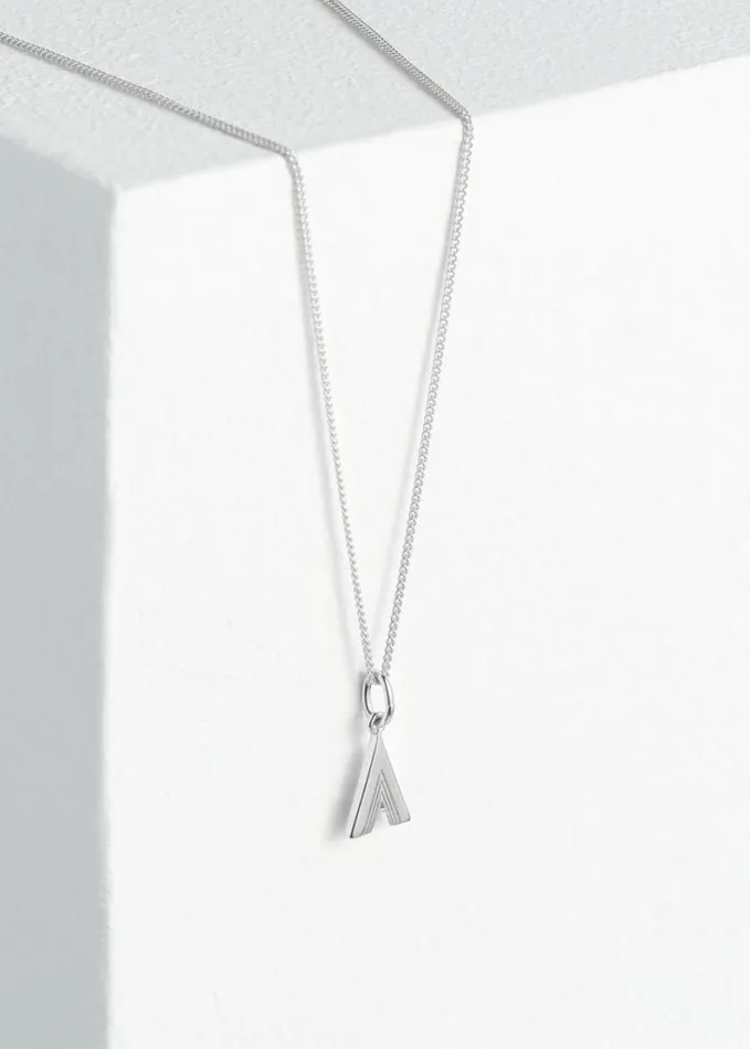 Whistles Rachel Jackson Letter Necklace Silver Women Jewelry