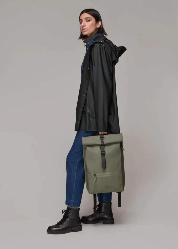 Whistles Rains Hooded Jacket Black Women Coats and Jackets