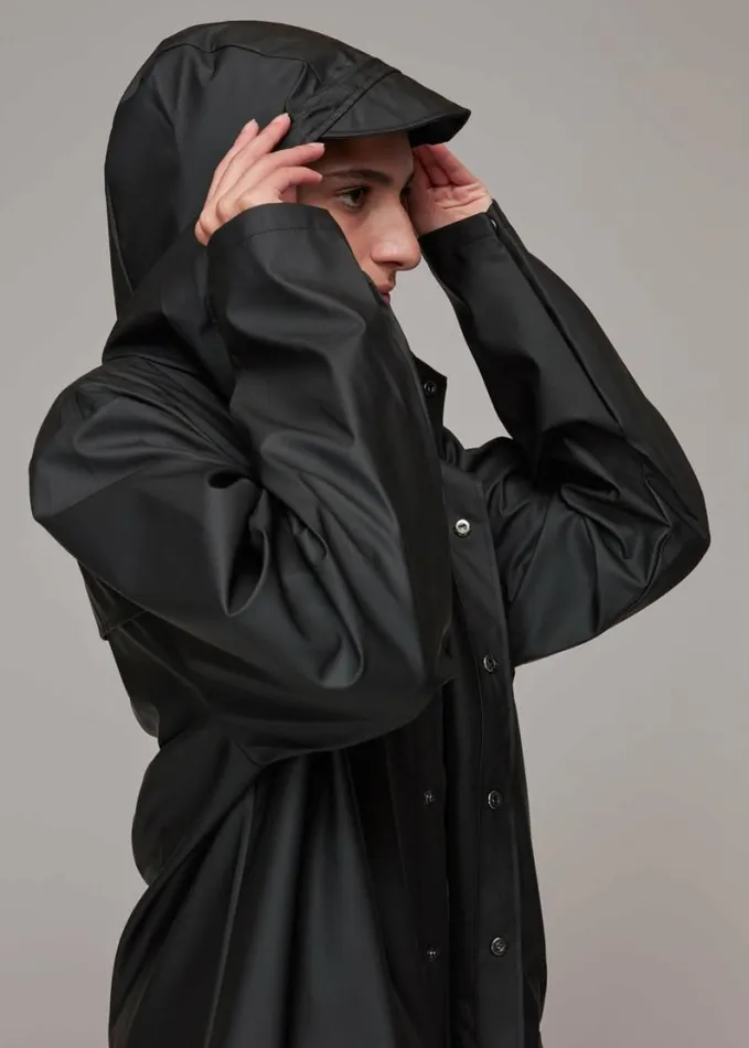Whistles Rains Hooded Jacket Black Women Coats and Jackets
