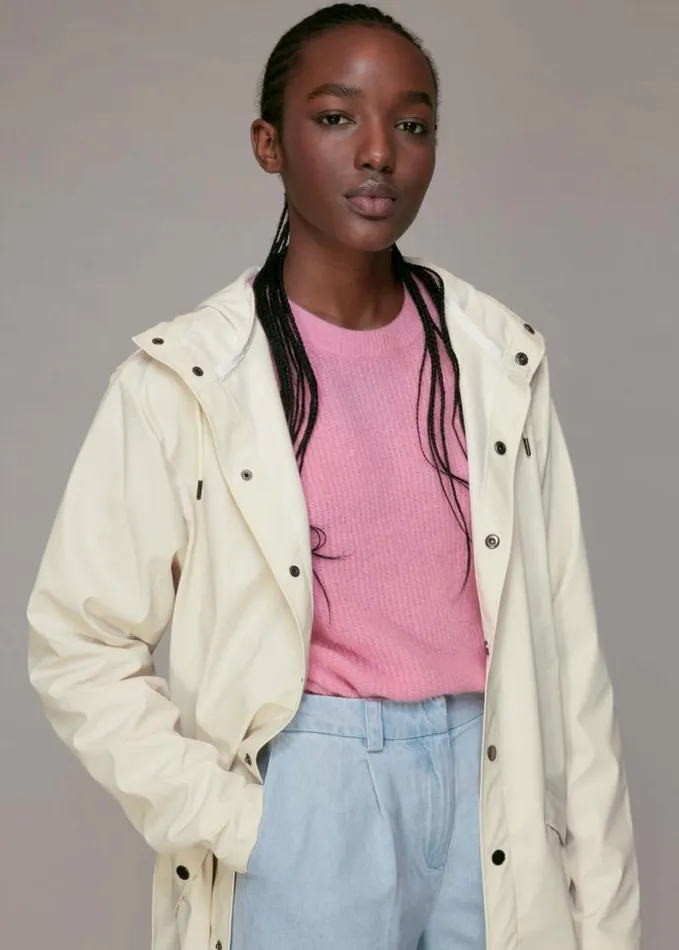 Whistles Rains Jacket Ivory Women Coats and Jackets