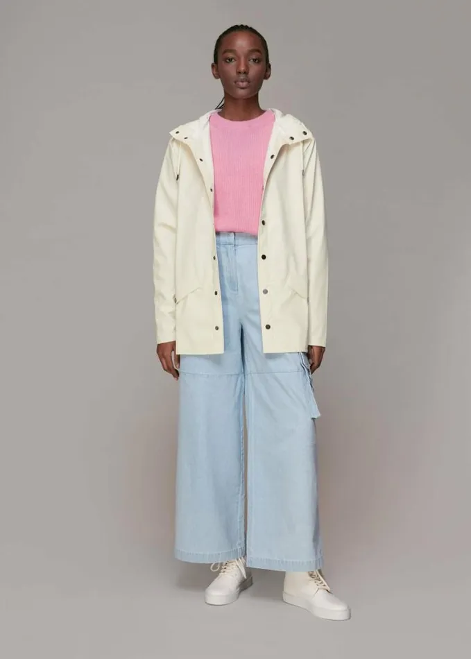 Whistles Rains Jacket Ivory Women Coats and Jackets