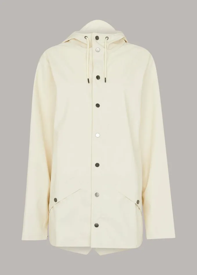Whistles Rains Jacket Ivory Women Coats and Jackets