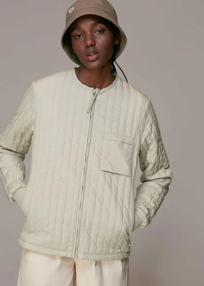 Whistles Rains Zip Liner Jacket Grey Women Coats and Jackets