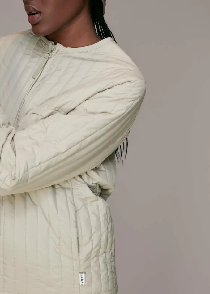 Whistles Rains Zip Liner Jacket Grey Women Coats and Jackets