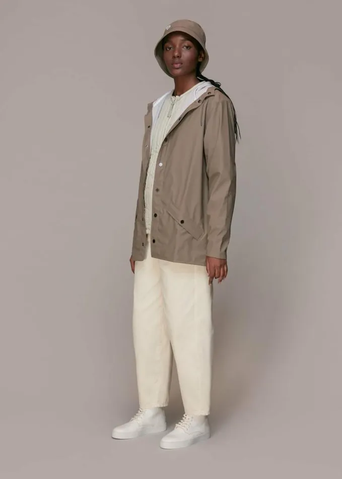 Whistles Rains Zip Liner Jacket Grey Women Coats and Jackets