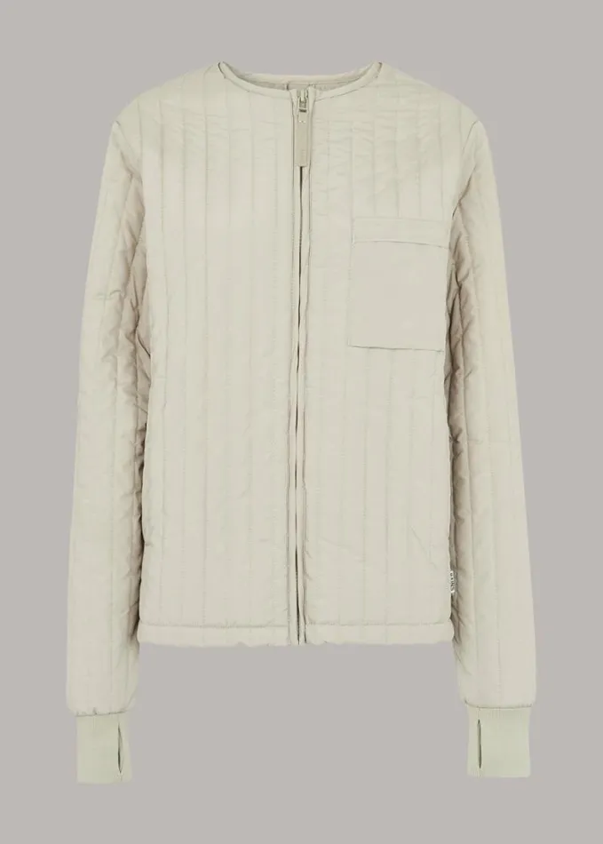 Whistles Rains Zip Liner Jacket Grey Women Coats and Jackets