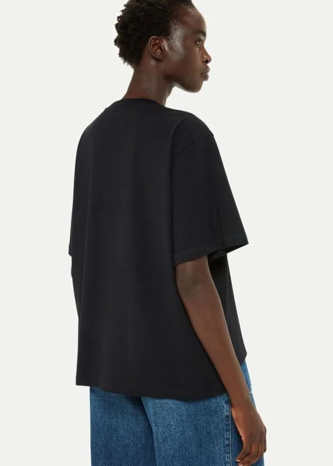 Whistles Relaxed Tee Black Women Tops