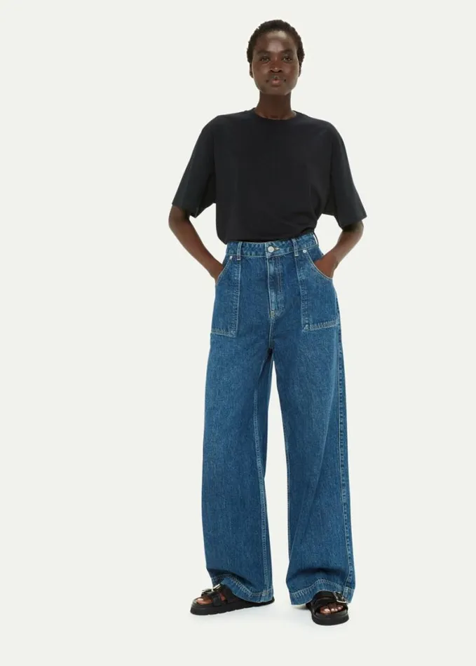 Whistles Relaxed Tee Black Women Tops