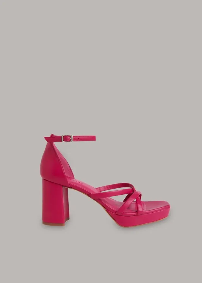 Whistles Selene Platform Heeled Sandal Pink Women Heels