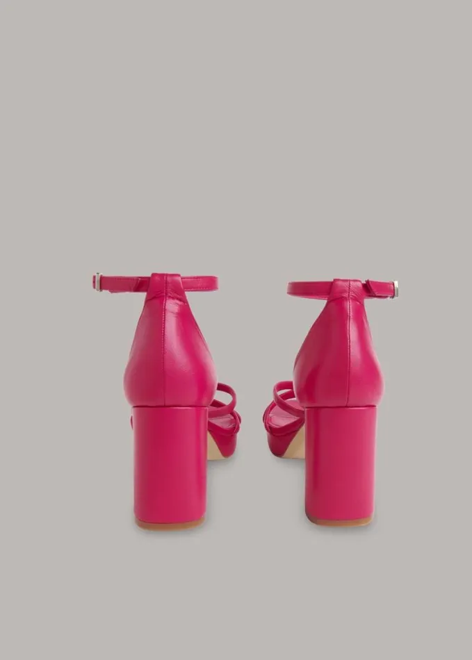 Whistles Selene Platform Heeled Sandal Pink Women Heels
