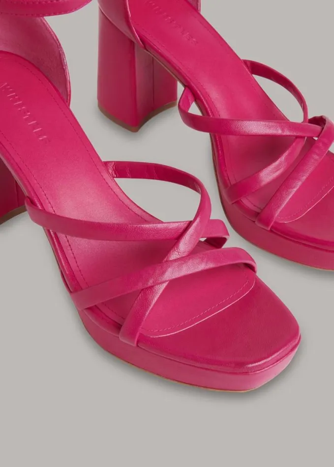Whistles Selene Platform Heeled Sandal Pink Women Heels
