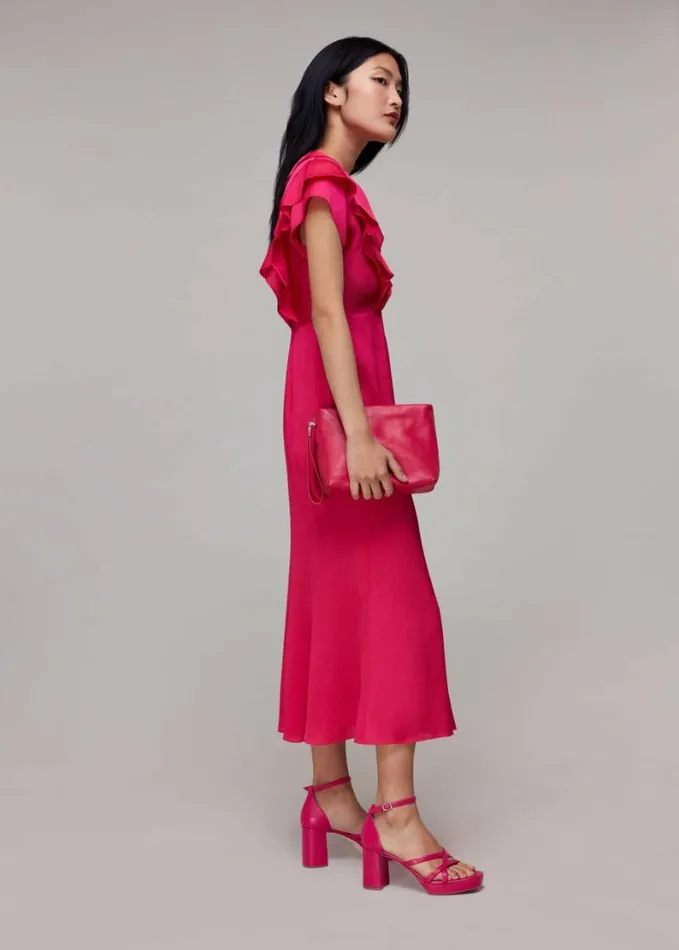 Whistles Selene Platform Heeled Sandal Pink Women Heels