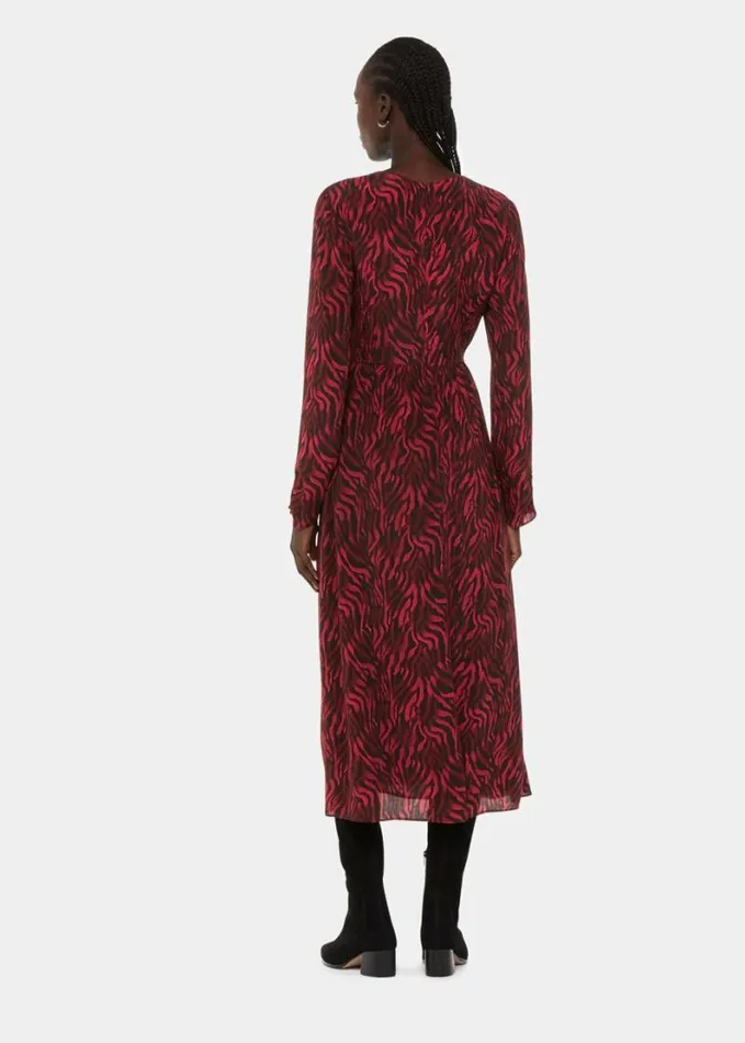 Whistles Shadow Tiger Heather Dress Redmulti Women Dresses
