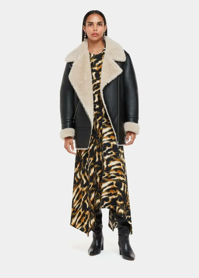 Whistles Smoke Print Gathered Dress Multicolour Women Dresses