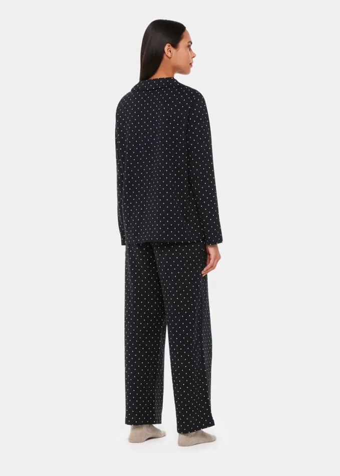 Whistles Spot Print Pyjama Set Blackmulti Women Pajamas