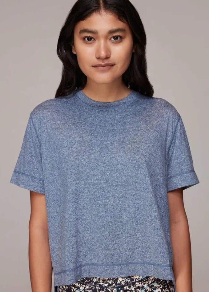 Whistles Ultimate Active Oversized Tee Navy Women Tops