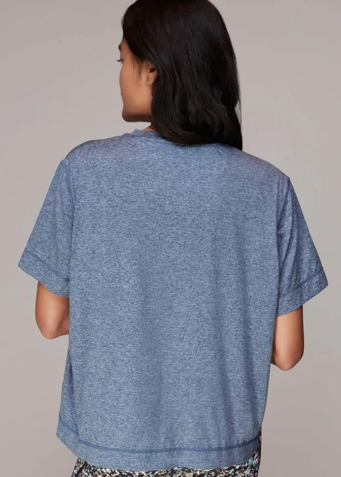 Whistles Ultimate Active Oversized Tee Navy Women Tops