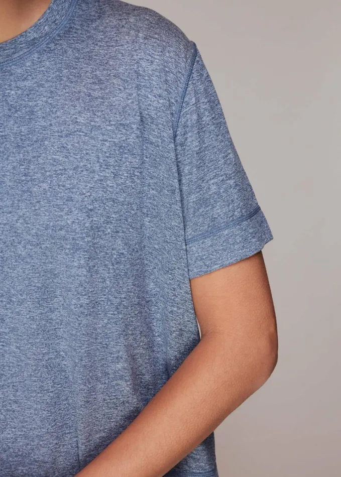 Whistles Ultimate Active Oversized Tee Navy Women Tops